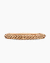 Sculpted Cable Bangle Bracelet in 18K Rose Gold with Cognac Diamonds, 6.2mm